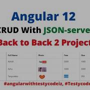 Angular 12 CRUD With JSON Server Angular CRUD With Json Server Project From Scratch CRUD Operation