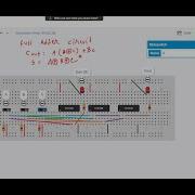 Full Adder Circuit TinkerCAD Simulation