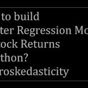 Violations Of Regression Models Testing For Heteroskedasticity In Python