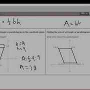 Finding The Area Of A Triangle Or Parallelogram In The Coordinate Plane