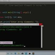 Java Program To Find Smallest Element In Array Learn Coding