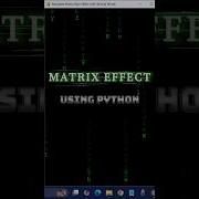 The Matrix Effect Made With Python