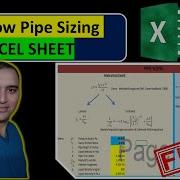 Fluid Flow Pipe Sizing Made Easy Free Excel Sheet Download