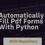 Automatically Fill Pdf Forms With Python