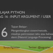Tutorial Python Bahasa Indonesia 16 Input Argumen Dan Input User Interaktif