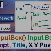 InputBox Input Box Prompt Title Default Text X Position Y Position FEDT VB Net