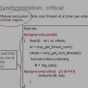 OpenMP Introduction Synchronization