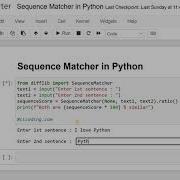 Day 37 Sequence Matcher In Python