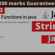 Character Functions In Java ICSE Computer Strings Java ICSE Programs Important Java Programs
