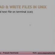 Unix For Testers 23 Read And Write File In Unix Linux Cat Command Redirecting Data
