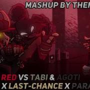 Glitchy Red Vs Tabi Agoti Isotope X Last Chance X Parasite FNF Mashup