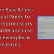 Sass Vs Less Explained With Interactive Examples CSS Preprocessors Tutorial