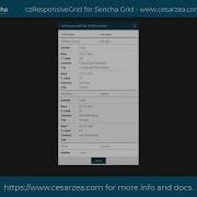 CzResponsiveGrid A Sencha Grid PlugIn For Full Responsive Solutions