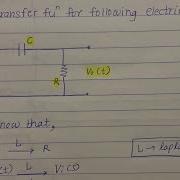 Transfer Function Of RC Circuit When Output Voltage Is Measured Across Resistor Controlsystem