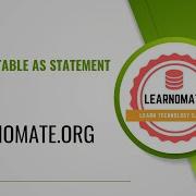 Create Table As Statement In SQL Learnomate Technologies