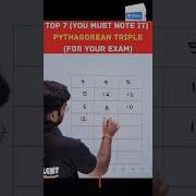 Top 7 Pythagorean Triples For Exam Shubham Sir Math S Icse 10 SSC Study Mathtrick Shorts
