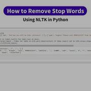 How To Remove Stop Words With NLTK In Python Kandi Use Case