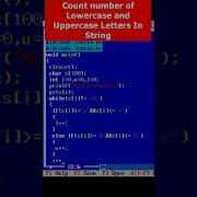 Count Upper Case Lower Case In String In C Part 35 C Programming Shorts Coding