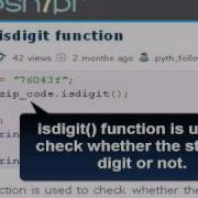 Python Isdigit Function