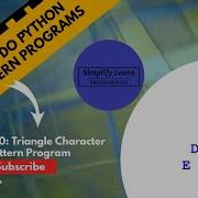 How To Create Triangle Character Pattern Program Python Program