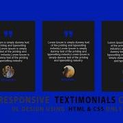 Responsive Testimonials Section Using Only HTML CSS Tutorials Design