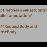 Difference Between RestController Controller Annotation And RequestBody And ResponseBody