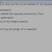 Java Programming Tutorial SpringLayout Constraints 11 Public Spring GetHeight