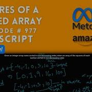 Squares Of A Sorted Array Leet Code 977 JavaScript CODE And DataStructure Algorithm