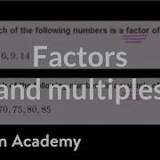 Finding Factors And Multiples Factors And Multiples Pre Algebra Khan Academy