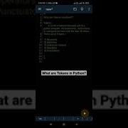 What Are Tokens In Python Tokens Shorts Python Python3 Programming Coding