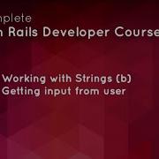14 2 Strings Getting Input From User Ruby On Rails Full Course Ruby Rails Coding Web