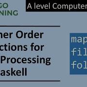 Higher Order Functions For List Processing In Haskell