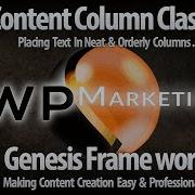 Content Columns In WordPress Using Genesis Framework