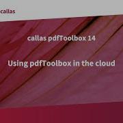 PdfToolbox 14 Pdftoolbox For Use In The Cloud