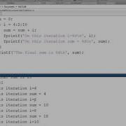 CISC 130 Tracing A For Loop In MATLAB