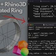 Python And Rhino3D Automated Ring Builder CAD 3d Modelling With Rhinoceros3d