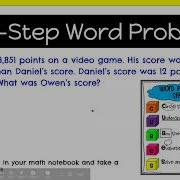 Math Multi Step Word Problems CUBES 2