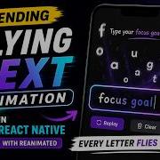 Trending Flying Text Animation In React Native Reanimated Custom TextInput