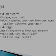 CSS Text Styles In XML