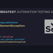 Org Openqa Selenium NoSuchElementException With Examples