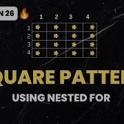 Session 26 Program To Print Sqaure Pattern Using Nested For Loop In JAVA JAVA Training