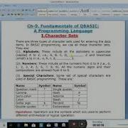 Date 13 11 2020 Class 6 Computer Studies Ch 9 Fundamentals Of QBASIC Character Sets Part 2