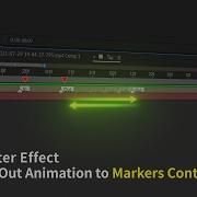 After Effects In Out Animation To Markers Control