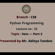 Python Programming Sets Part 2 AKTU Digital Education