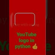 Make YouTube Logo In Python Turtle Shorts Ytshort Pythonturtle Python Programmingshorts