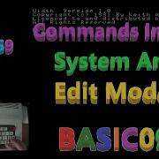 Basic09 Part 2 Commands For The System And Edit Modes