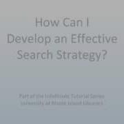 How Do I Develop An Effective Search Strategy
