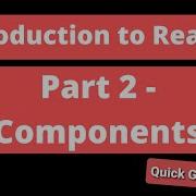 Intro To React Part 2 Components