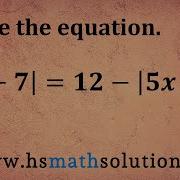 Solving An Absolute Value Equation With Two Absolute Value Expressions Example