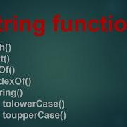 String Function Length CharAt IndexOf LastIndexOf Substring LowerCase Uppercase